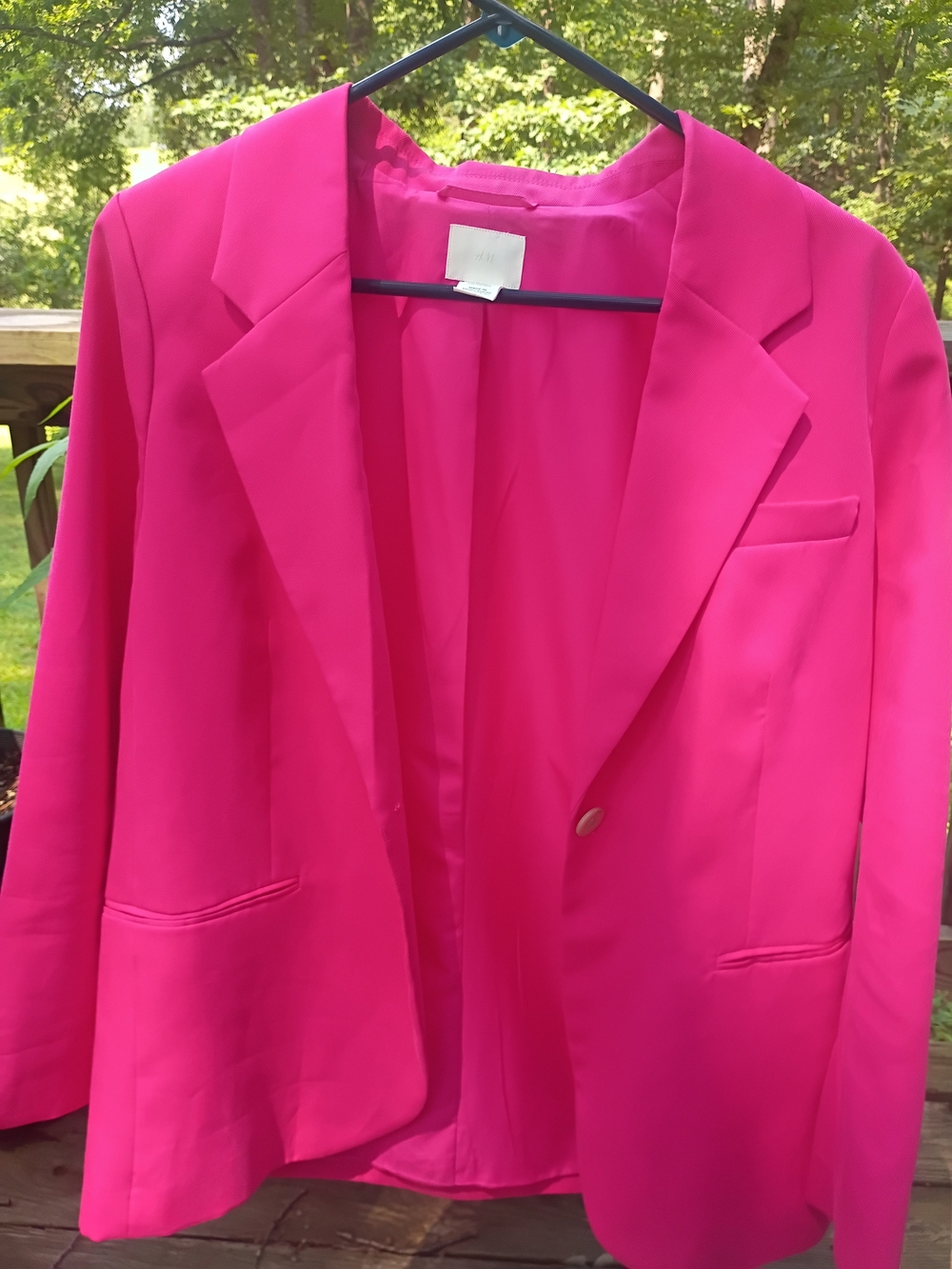 H&M Hot Pink Tailored Blazer